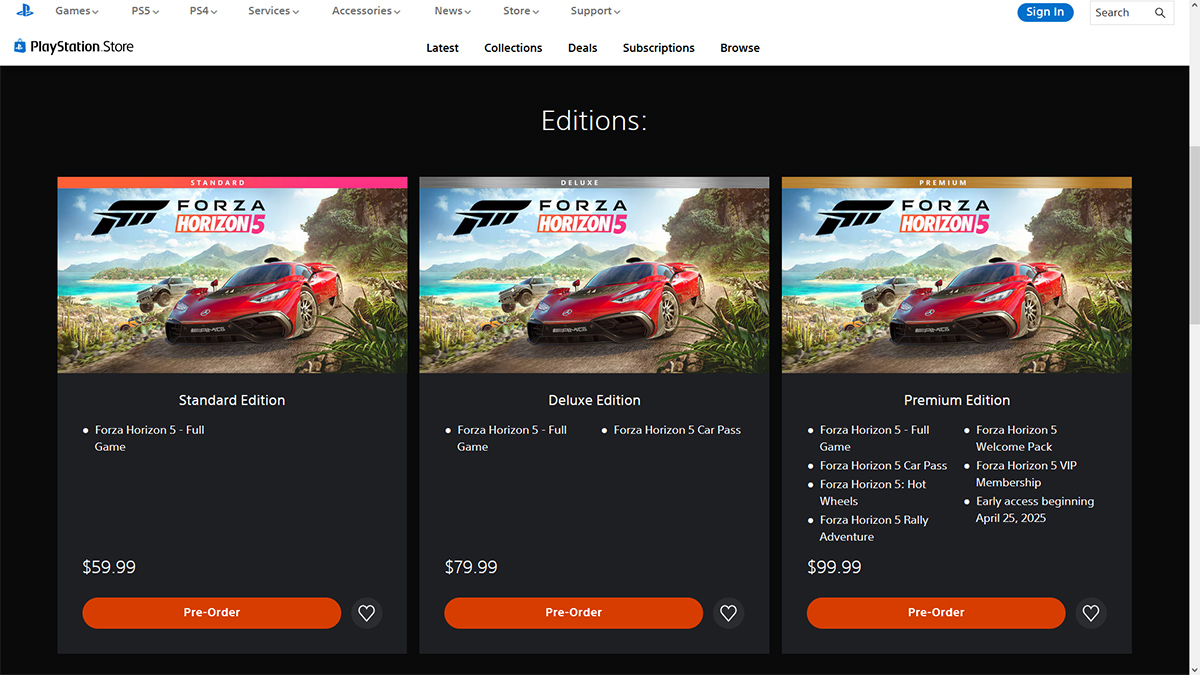 Forza Horizon 5 có mặt trên PlayStation 5 vào ngày 29/04