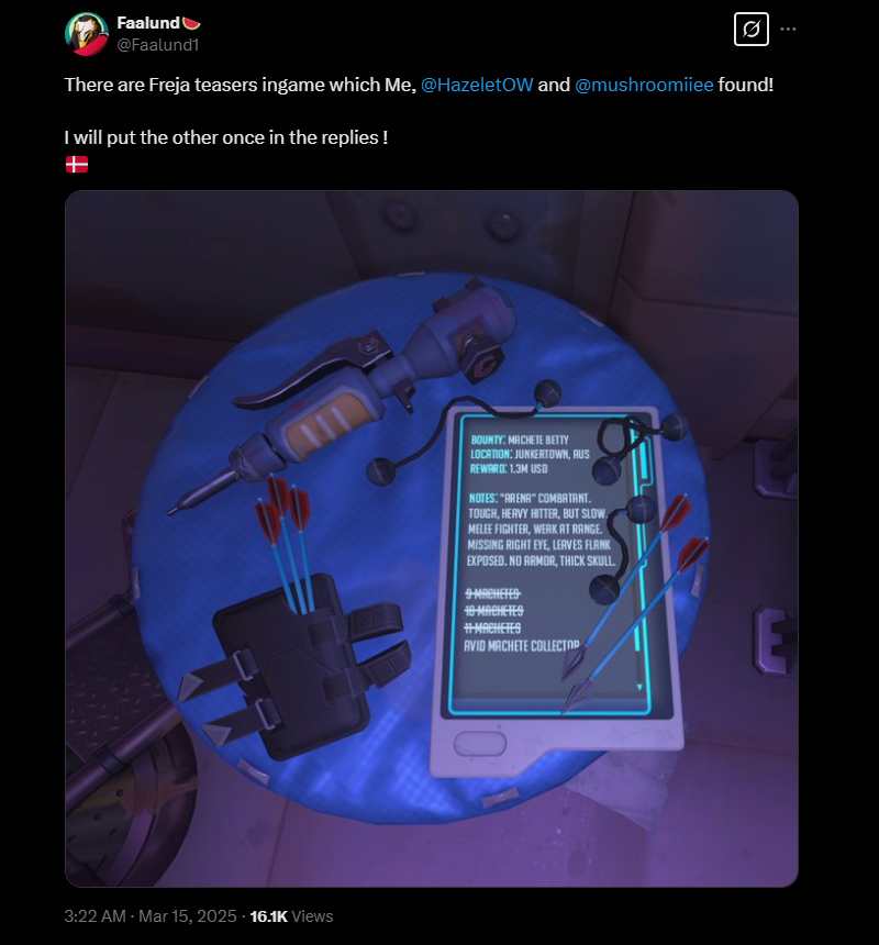 Overwatch 2 hé lộ nhiều manh mối về nhân vật mới Freja
